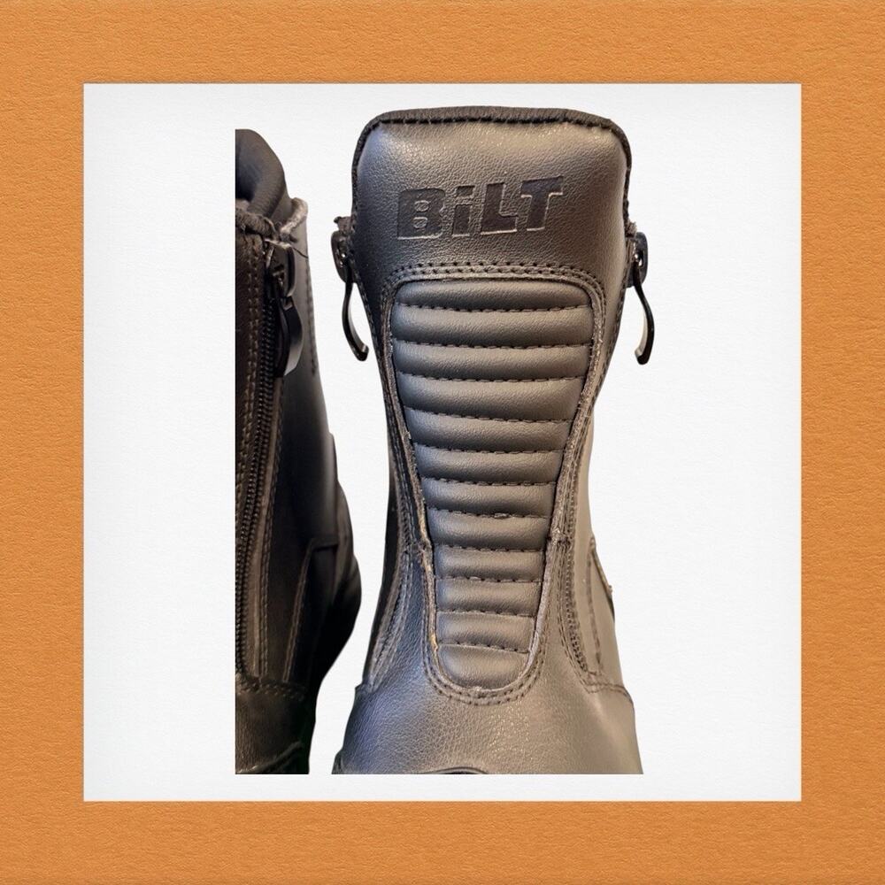 Bilt Pro Tourer Black Protective Motorcycle Riding Boots Womens 6 Dual Zip -NEW - Picture 4 of 14